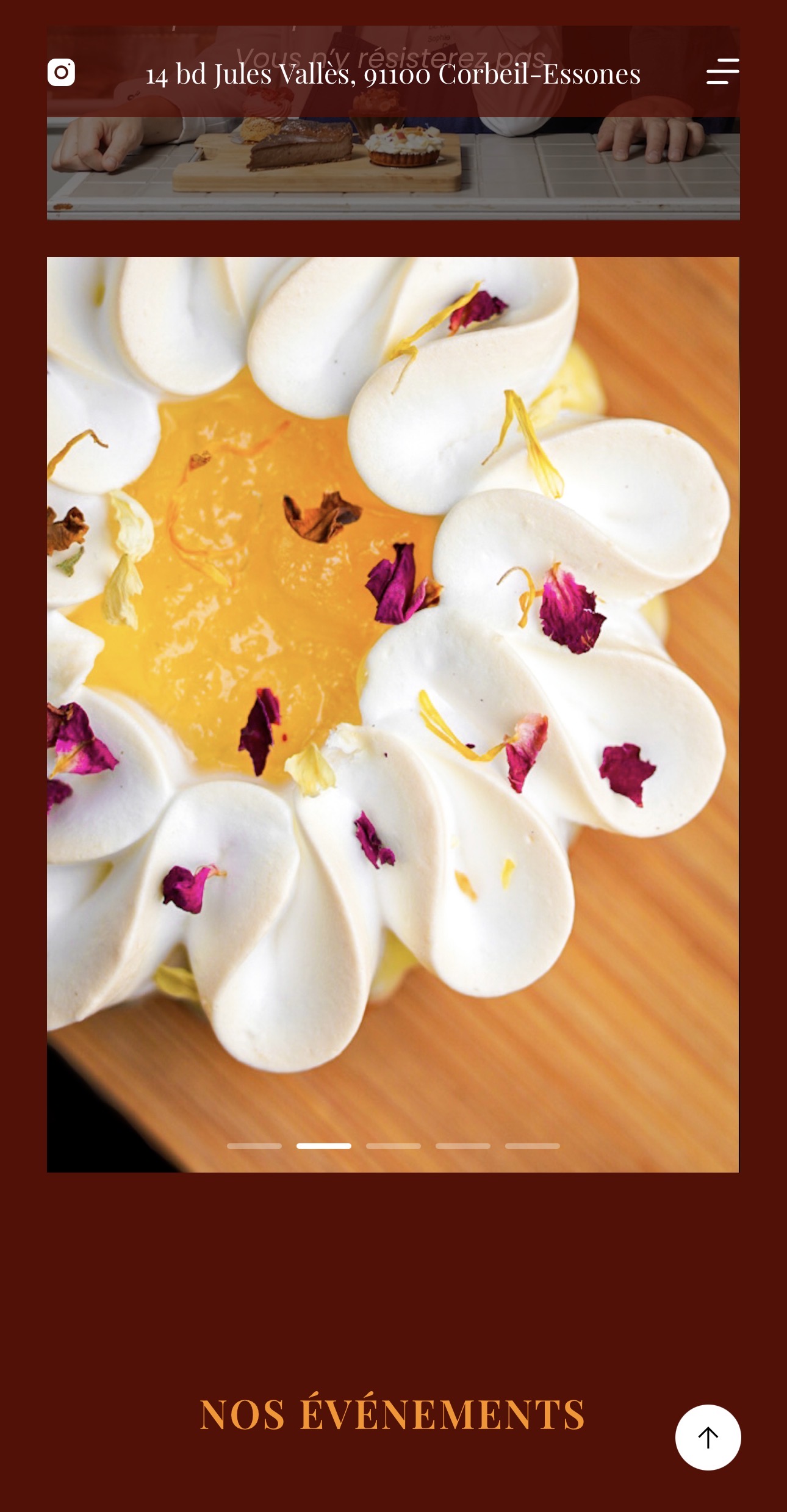 Aperçu du carrousel de desserts