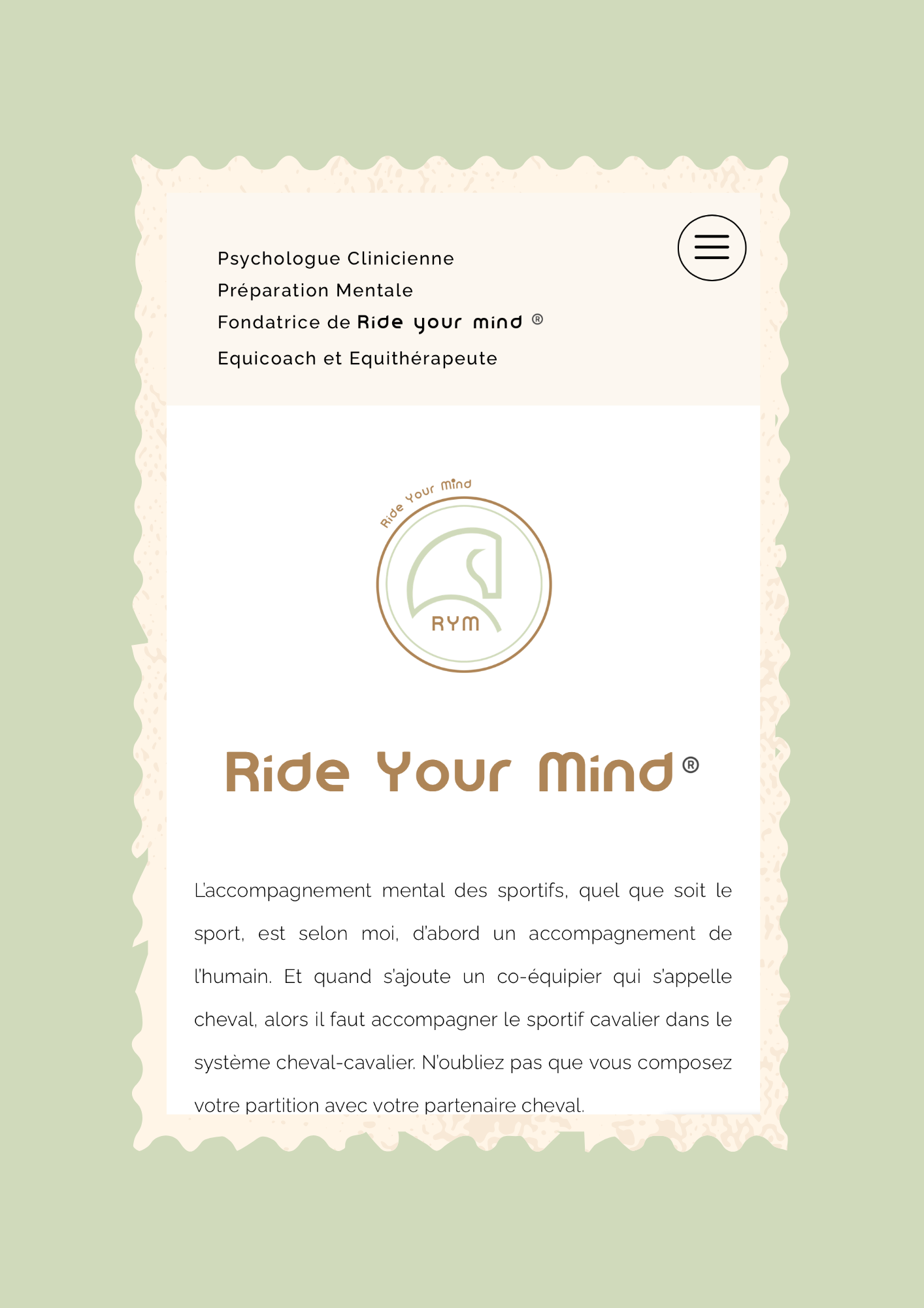 Aperçu du site Ride Your Mind, Marie Caucanas