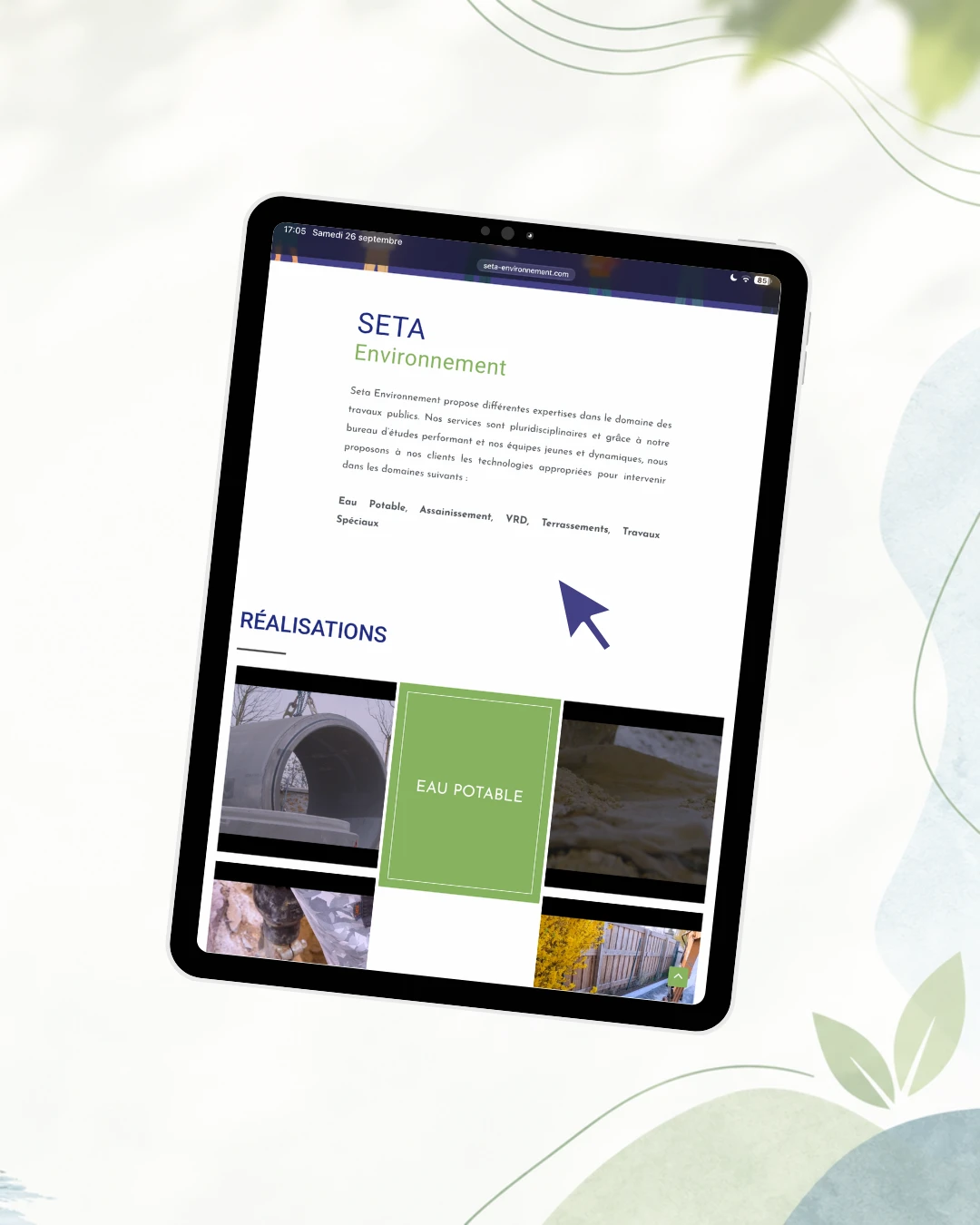 Aperçu du site SETA Environnement